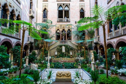The courtyard of the Isabella Stewart Gardner Museum in Boston.