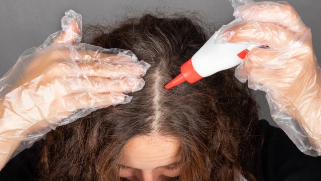 Woman Dying Her Hair