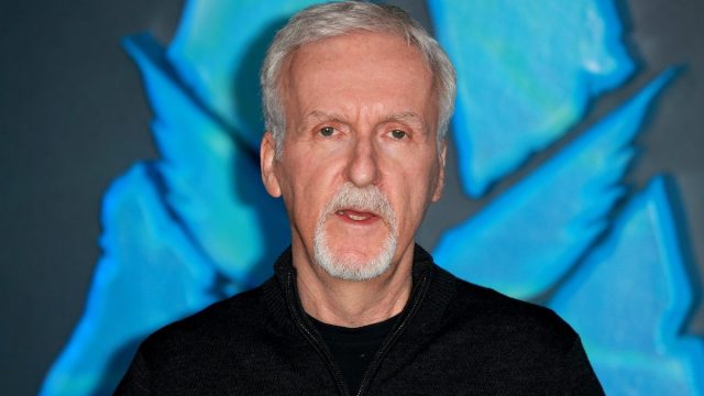 James Cameron at a photocall for "Avatar: The Way of Water" in London in December 2022