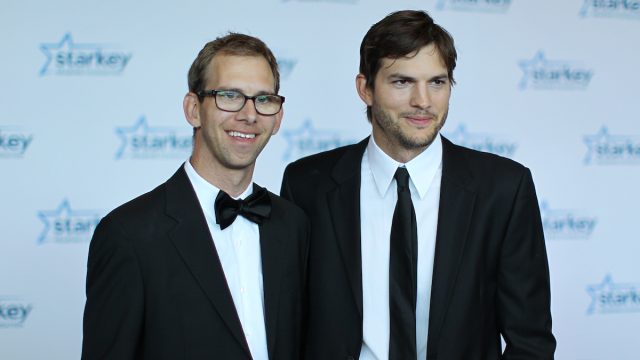 Michael and Ashton Kutcher at the 2013 Starkey Hearing Foundation "So the World May Hear" Awards Gala in 2013
