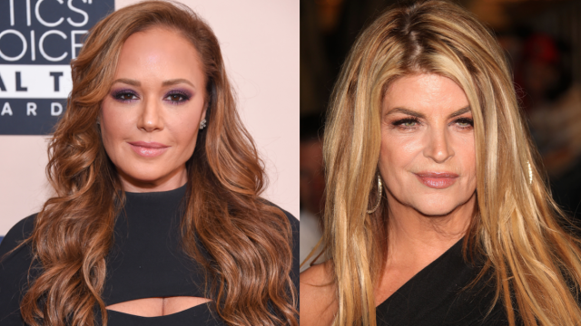 Leah Remini at the Critics Choice Reels Awards in 2019; Kirstie Alley at the "Pirates of the Caribbean: On Stranger Tides" World Premiere in 2011