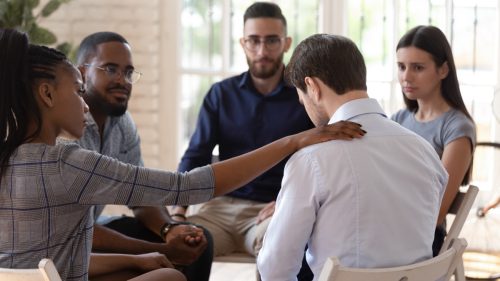 Group of Friends Supporting Each Other