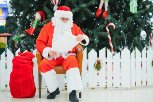 santa at the shopping mall