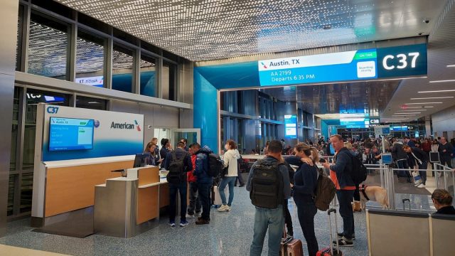 boarding american airlines flight
