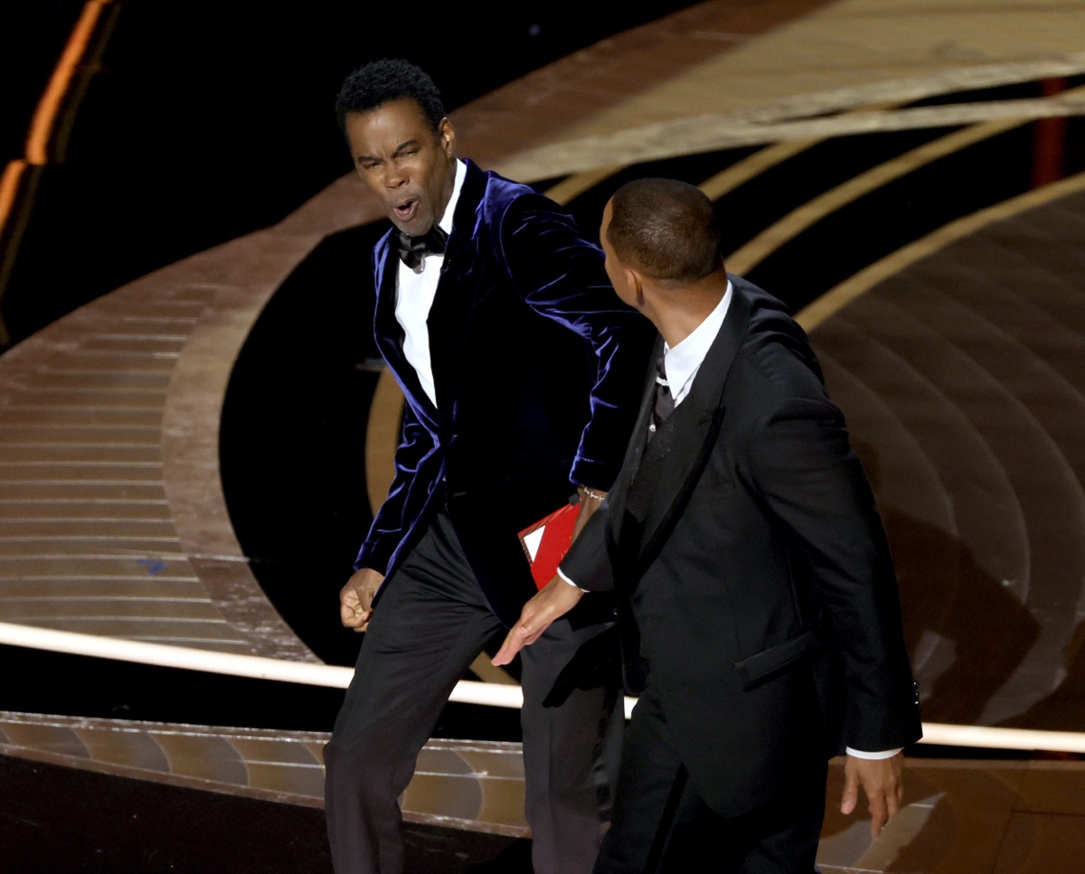 Will Smith slaps Chris Rock at the 2022 Oscars