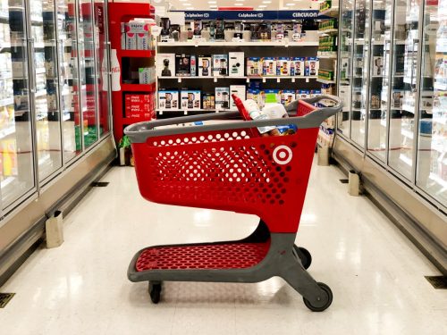 Target shopping cart at Target.