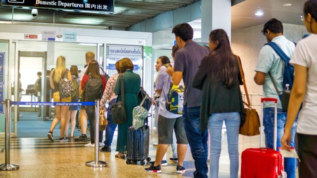 Airport security line