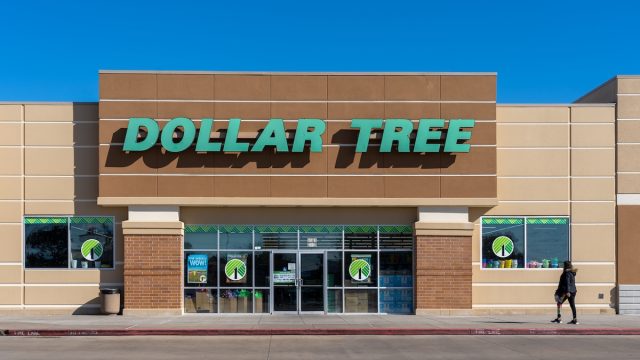 The exterior of a Dollar Tree store.