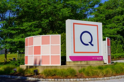 The entrance sign at QVC Studio Park.