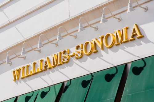 Willams-Sonoma sig store in the upscale Stanford Shopping Center; Williams-Sonoma, Inc, is an American retail company that sells kitchenware and home furnishings