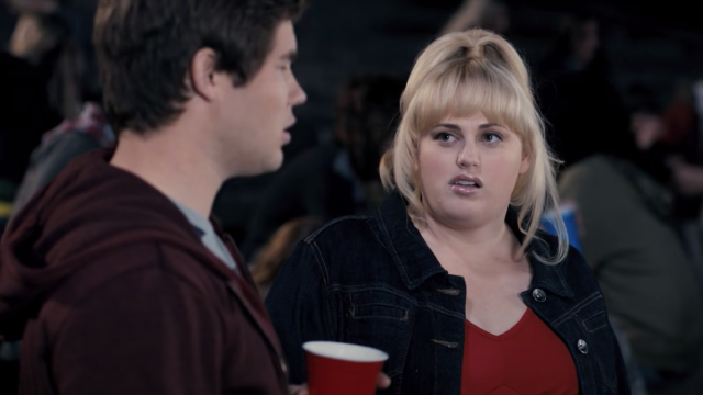 Adam DeVine and Rebel Wilson in "Pitch Perfect"