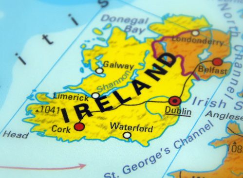 ireland on map