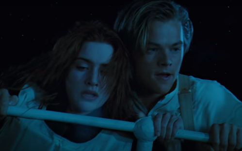 Kate Winslet and Leonardo DiCaprio in "Titanic"