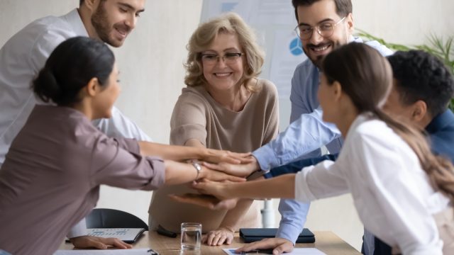 Coworkers Celebrating Success