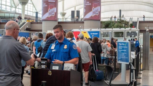 TSA Security Line at Airport
