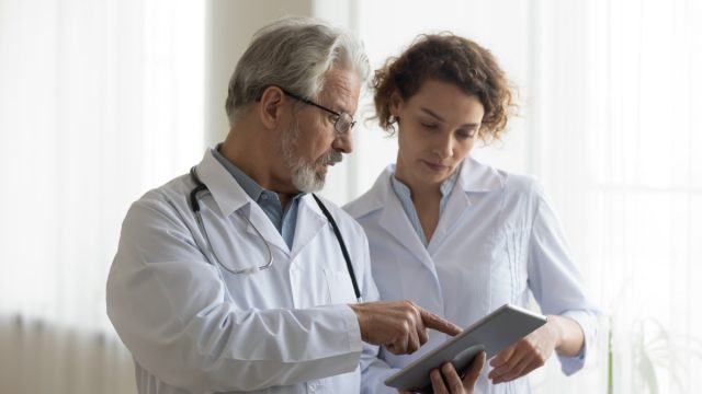 Two Doctors Talking
