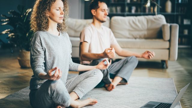 Two People Meditating