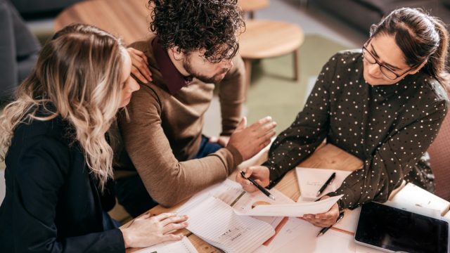 group going over tax return