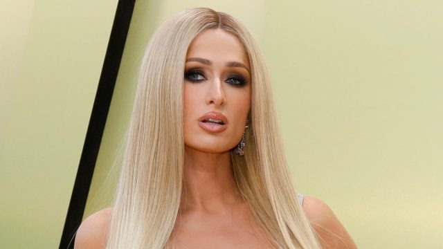 Paris Hilton at the Versace FW23 Show in March 2023