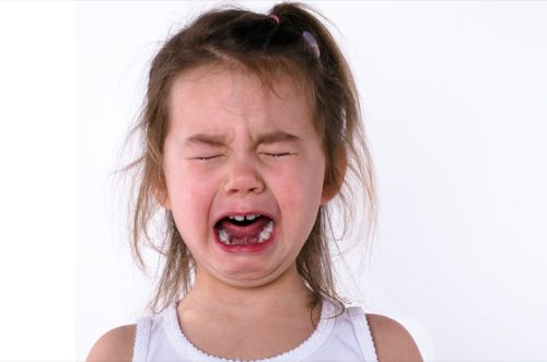 toddler crying
