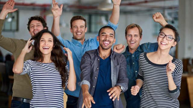 Group of Joyous People