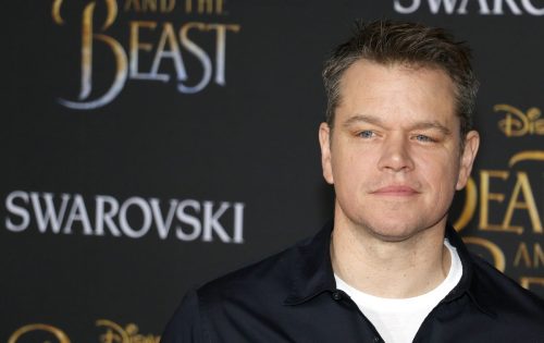 Matt Damon at the premiere of "Beauty and the Beast" in 2017