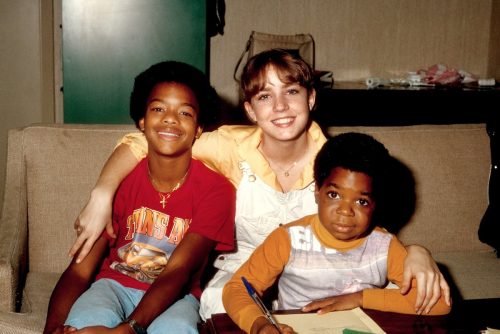 Todd Bridges, Dana Plato, Gary Coleman on the set of "Diff'rent Strokes" circa 1980