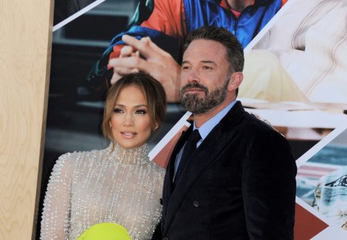 Jennifer Lopez and Ben Affleck at the premiere of "Air" in 2023