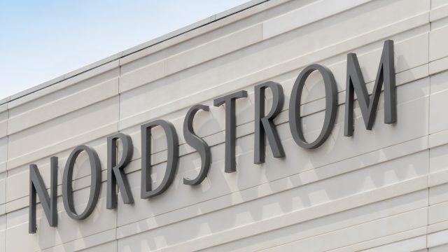 Nordstorm logo sign on store