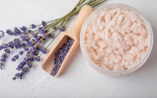 exfoliator with lavendar