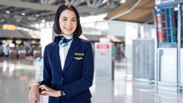 Flight Attendant in Airport