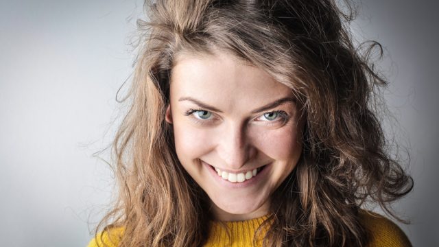 woman with a sinister smile