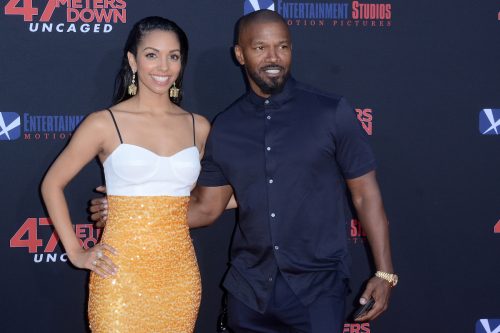Corinne and Jamie Foxx at the premiere of "47 Meters Down: Uncaged" in 2019