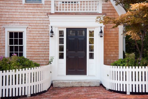 black front door