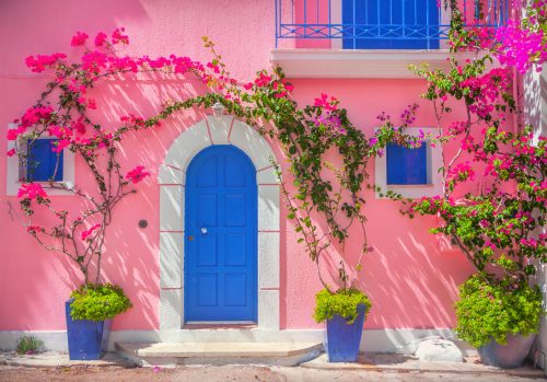 dark blue door