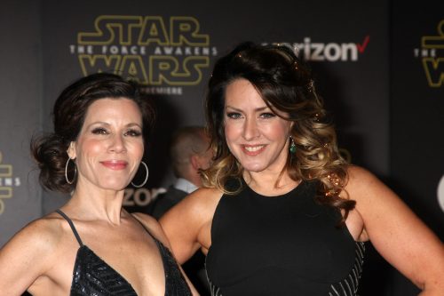 Tricia Leigh and Joely Fisher at the premiere of "Star Wars: The Force Awakens" in 2015