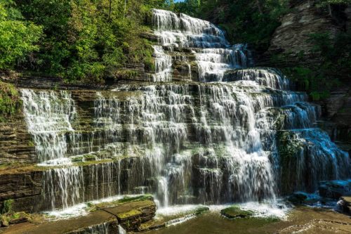 View of Hector Falls on Seneca Lake