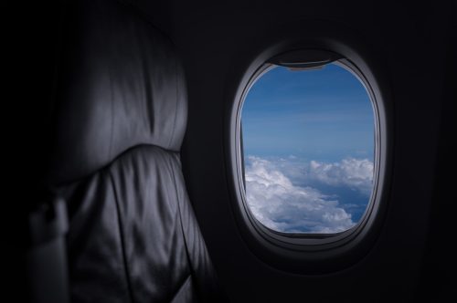 win ow view from passenger seat on airplane