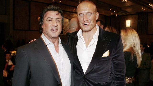 Sylvester Stallone and Dolph Lundgren at the premiere of "Rocky Balboa" in 2006