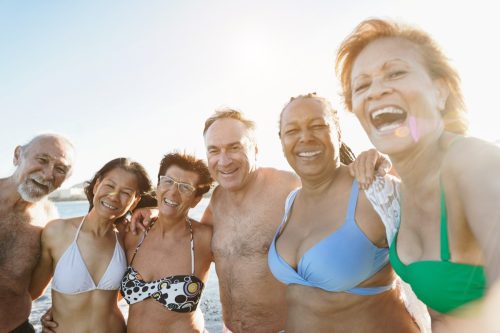Group of Seniors at the Beach