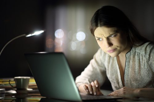 Hardworking Woman Looking Confused