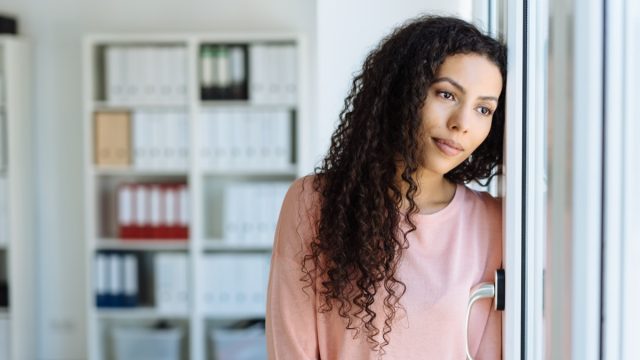 Young Woman Staring into the Distance