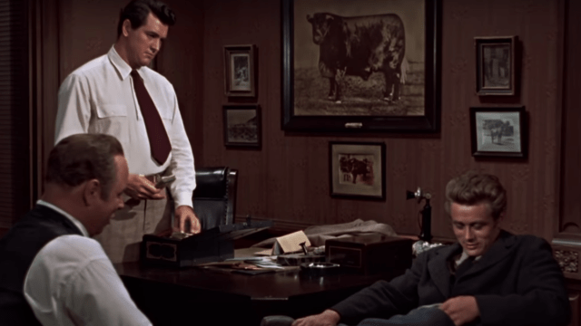 Rock Hudson and James Dean in "Giant"