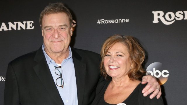John Goodman and Roseanne Barr at the premiere of "Roseanne" in 2018