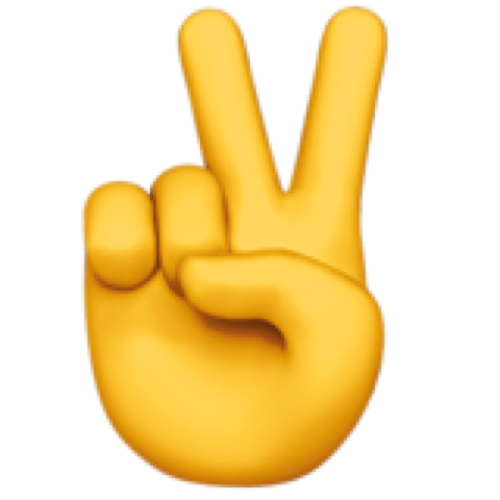 peace sign emoji