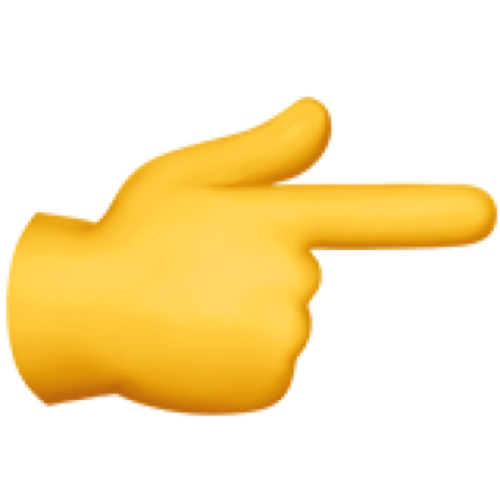 pointed finger emoji