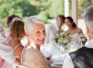 older woman celebrating wedding
