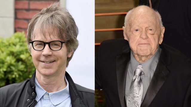 Dana Carvey in 2019 and Mickey Rooney in 2014