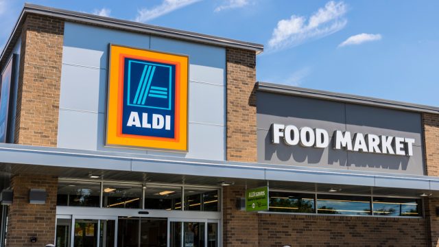 An Aldi storefront