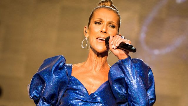 Celine Dion performing in London in 2019